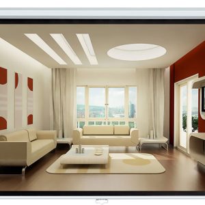 72'' (43''Hx57''W) Manual Self Locking Projector Standard Format (4:3) Screen (PRJSL72)