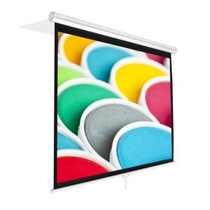 Universal 72-Inch Roll-Down Pull-Down Manual Projection Screen (42.5'' x 56.6'') Matte White (PRJSM7206)
