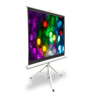 50-inch Video Projector Screen, Easy Fold-Out & Roll-Up Projection Display, Tripod Stand Style (PRJTP52)