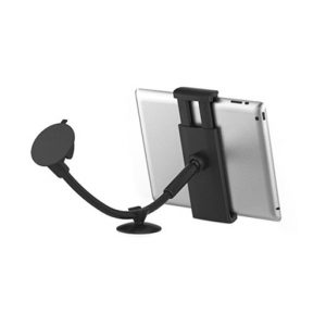 Universal Suction Cup Device Holder Windshield Mount Fits iPad, Tablets & Smartphones with Swivel Adjustment and Flexible Gooseneck (Fits Tablets 8.9'' – 10.1'', Smartphones 3.5'' – 5.5'') (PSAPD12)