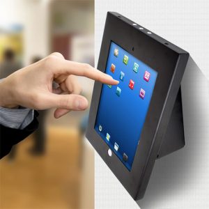 Universal Tamper-Proof Anti-Theft iPad Kiosk Multi-Mount Stand Holder (Fits All 2nd, 3rd, 4th and Air Generation iPads) Can be Mounted on Walls, Tables, Desks, etc. (PSPADLKW5)