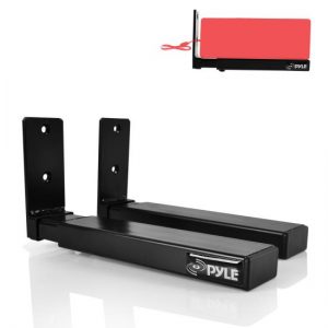 Universal Wall Mount Sound Bar Speaker Brackets, Center Channel Speaker Hanging Mounts (PSTNDW17)