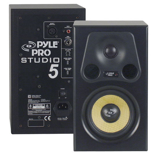 5.25'' 300 Watt 2-Way Bass Reflex Amplified Studio Monitor Speaker (RBPSTUDIO5)