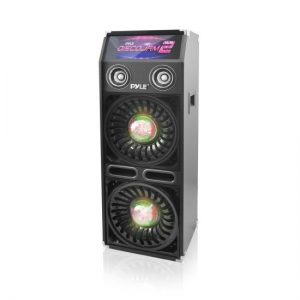 Disco Jam 2 Passive PA Speaker System, Flashing DJ Lights, Dual 10-Inch Woofers, Dual 3-Inch Tweeters, 1200 Watt (Works with Active Speaker Model: PSUFM1068BT) (PSUFM1065P)