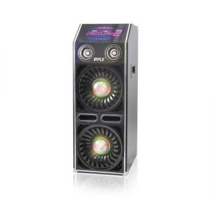 Disco Jam 2 Passive Speaker System, Flashing DJ Lights, Dual 10-Inch Woofers, Dual 3-Inch Tweeters, 1500 Watt (Works with Active Speaker Model: PSUFM1072BT) (PSUFM1070P)