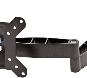 Universal TV Wall Mount Stand Holder, Fits TVs up to 27'', Dual Swinging TV Arms, Swivel & Tilt Adjustable (Works with HD, Plasma, LCD, LED, Smart, 3D, Flat Panel TV Screens) (PSWLB273)