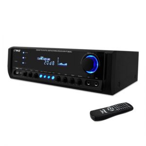 200 Watt Digital Home Theater Stereo Receiver, Aux (3.5mm) Input, MP3/USB/AM/FM Radio, (2) Mic Inputs (PT380AU)