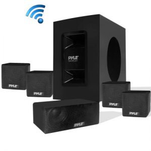5.1 Channel Home Theater Speaker System - Active Subwoofer & Surround Sound Speakers (PT584BT)