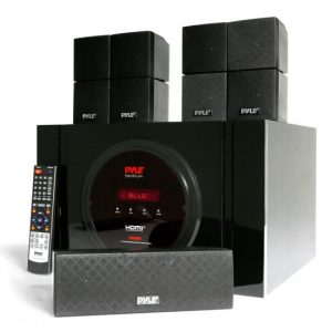 Bluetooth 5.1 Channel Home Theater System - Surround Sound Speakers & A/V Amplifier Receiver, FM Radio (PT589BT)