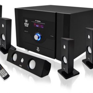 7.1 Channel Home Theater System with Satellite Speakers, Center Channel, Subwoofer, Bluetooth, FM Tuner (PT798SBA)