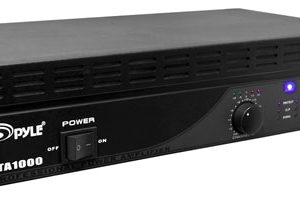 2-Channel Professional Power Amplifier - Rack Mount Bridgeable Audio Amp, 1000 Watts (PTA1000)