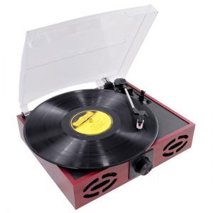 Vintage Classic-Style Turntable Record Player with Vinyl-to-MP3 Recording (PVNT7U)