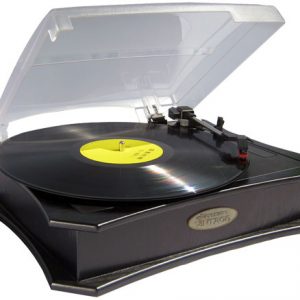Retro Style Vinyl Turntable With USB-To-PC Recording (Black) (RBPVNTT5UB)