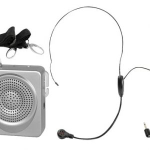 50 Watts Portable, Waist-Band Portable Pa System With A Headset Microphone w/Built In Rechargeable Batteries (Color Silver) (PWMA50S)