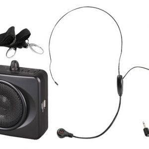 50 Watts Portable, USB Waist-Band Portable Pa System With A Headset Microphone w/Built In Rechargeable Batteries (Color Black) (PWMA60UB)