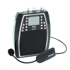 Portable Microphone & Amplifier PA Speaker System, Built-in Rechargeable Battery, Wireless Headset Mic, FM Radio (PWMA85UFM)