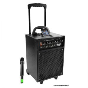 600 Watt VHF Wireless Portable PA System/Echo W/Ipod Dock (PWMA930I)