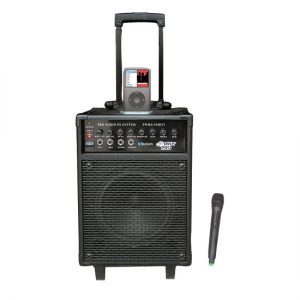 600 Watts VHF Wireless Portable PA System w/Microphone,i-Pod Dock & Bluetooth (PWMA940BTI)