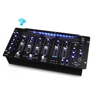 Bluetooth 6-Channel DJ Mixer 19'' 5U Rack Mount System Digital LED Illuminated Controls (PYD1964B)