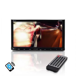 7'' Video Headunit Receiver, Bluetooth Wireless Streaming, CD/DVD Player, Touch Screen, Motorized Display Panel, Double DIN (SDN698BX)