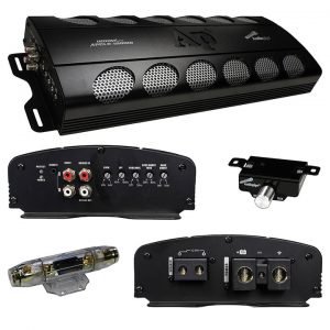 Audiopipe 1800W Class D amplifier overload/overheat protection remote woofer volume control APCLE18001D