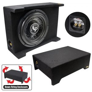 Audiopipe 10" Loaded Sealed Enclosure 600 Watts Shallow Mount 4 ohm APSBSP10BDF