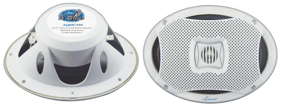 Lanzar 6X9" 2-Way Marine Speakers White AQ69CXW