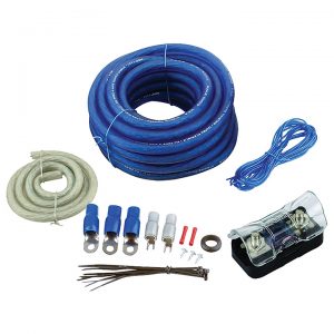 AMPLIFIER WIRING KIT 4GA;BULLZAUDIO;BLUE/GOLD EDITION; BOX BGE4BB