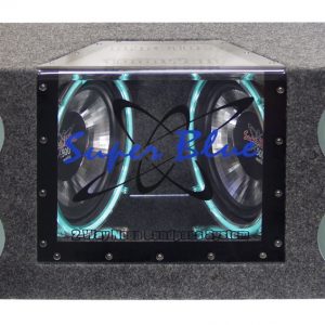 BANDPASS BOX PYRAMID DUAL 10" 1000 WATT; NEON LIGHTING BNPS102
