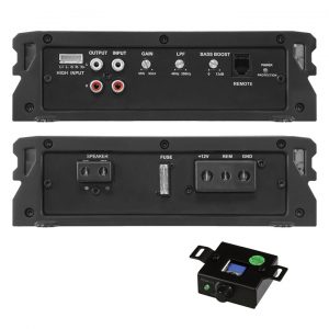 Alternative view of Belva 1200 watt Bass Package 2-12" subs in ported box Monoblock amp & amp kit BPKG212V2