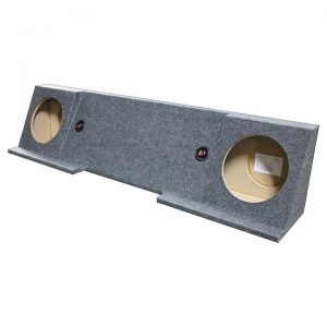 EMPTY WOOFER BOX GMC '88-'98 X-CAB; DUAL 10"; (BOXED) Under seat downfire BQGMC10DFOLD