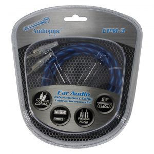 Audiopipe Platinum Plated Interconnect Cable 3ft CPM3