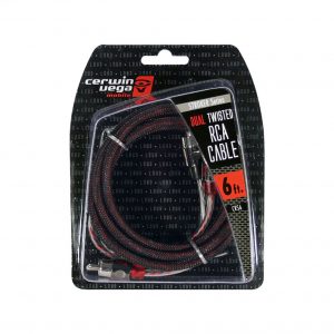 Cerwin Vega Stroker Series 2-channel RCA cable 6ft dual twisted metal ends CRS6