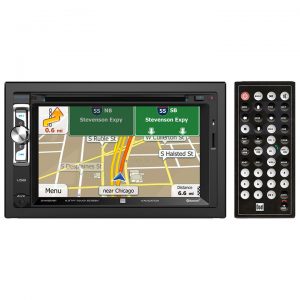 Dual Double Din DVD/CD 6.2" iGo Navigation BT 1A Front USB App (Android Apple Blackberry) DVN927BT