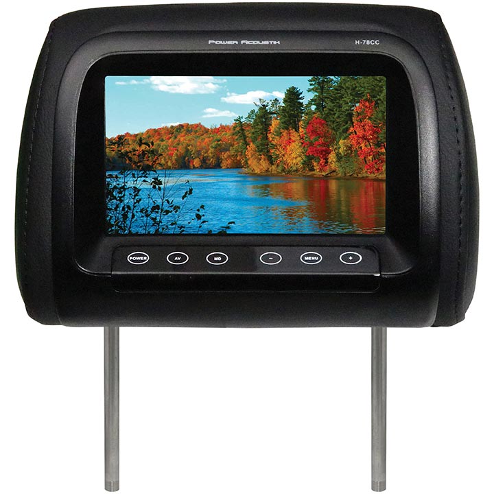 Power Acoustik 7" Headrest Monitor 3 Color Skins Dual Channel IR H78CC - Image 2