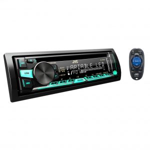Alternative view of JVC Arsenal CD Player front aux usb input KDAR565