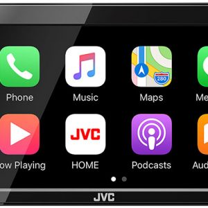 JVC D.Din 6.8" AM/FM/BT No DVD Touchscreen Apple CarPlay Android Auto WebLink Compatible KWM740BT