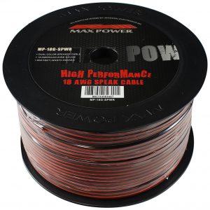 Max Power speaker cable 18ga 800ft-Red and black insulation. MP18GSPWR