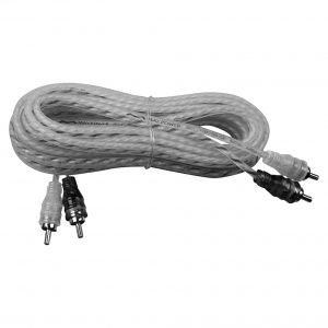 Max Power entry rca cable 12ft silver/black MPRCA12SB