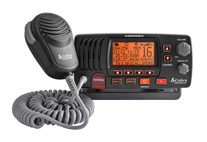 COBRA FIX MNT MARINE VHF RADIO W/ REWIND BLACK MRF57B - Image 2
