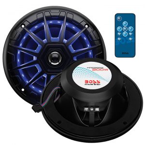 Boss 6.5" 2-Way Marine Speaker with RGB Lights(Pair) 200W Black MRGB65B