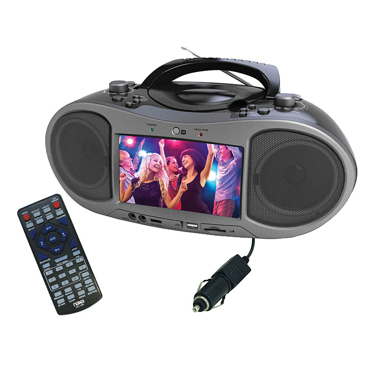 Naxa Bluetooth DVD Boombox with built-in 7" LCD screen NDL256