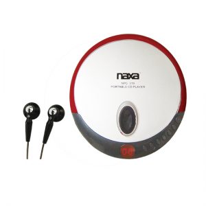 Naxa Slim Personal Compact Disc Player Red NPC319RD