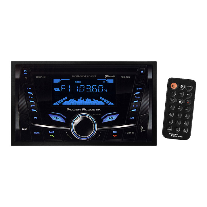 Power Acoustik Double Din AM/FM/CD/USB/BT PCD52B