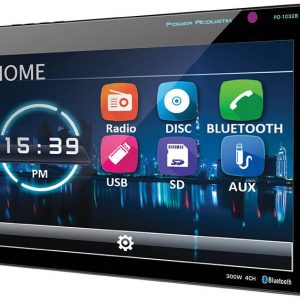 Power Acoustik 10.3" DVD/CD/MP3 Double Din Receiver with Bluetooth & Detachable Faceplate PD1032B