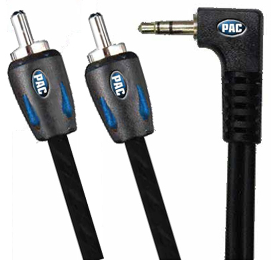PAC Automotive grade 3.5mm to RCA 6ft long Right Angle PIR35