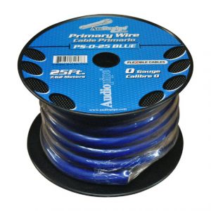 Audiopipe Primary Wire 0 Gauge 25ft Blue PS025BL