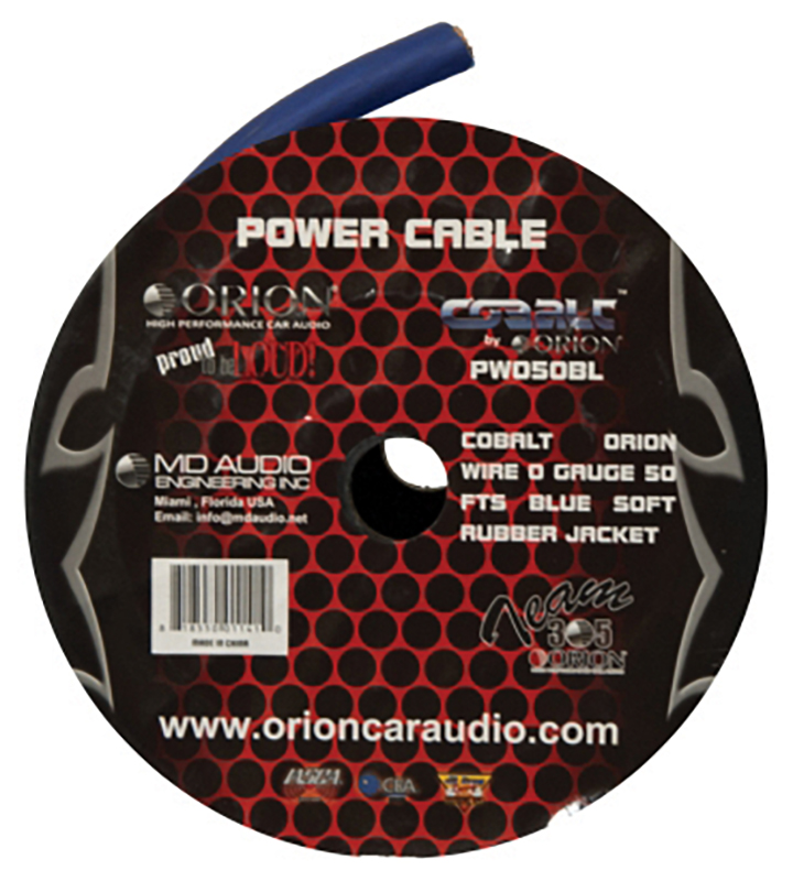 Orion Cobalt Wire 0 Gauge 50 ft. Blue insulation PW050BL - Image 2
