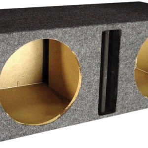 EMPTY WOOFER BOX DUAL 12" QPOWER; DUAL SLOT PORTS QBASS12V