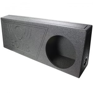 Qpower Single 12" ported SPL Empty Woofer Box w/Bedliner spray QBTRUCK112V